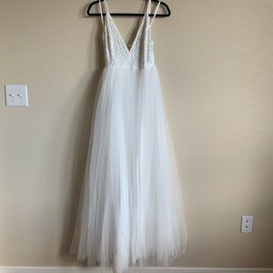 White Floor Length Dress